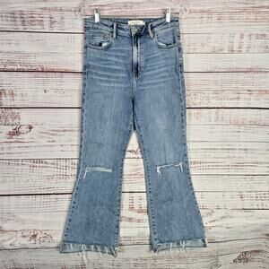 Hidden Los Angelos Happi High Rise Raw Hem Crop Jeans Size 29 Distressed Grunge